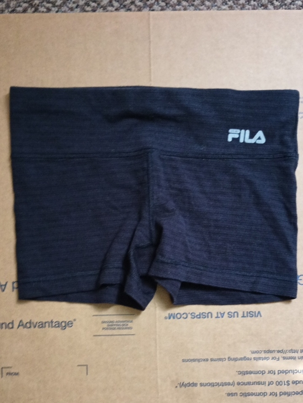 Fila Women's Black Compression Bike Shorts with Logo